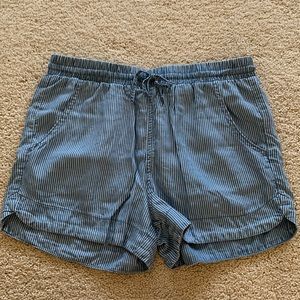 Blue and white striped Universal Thread shorts